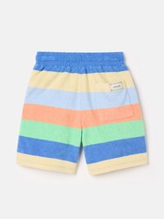 Joules Boys' Give Us A Wave Multi Stripe Relaxed Fit Towelling Shorts - Image 2 of 5