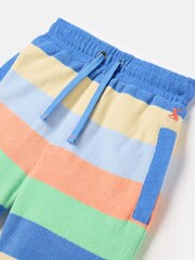 Joules Boys' Give Us A Wave Multi Stripe Relaxed Fit Towelling Shorts - Image 3 of 5