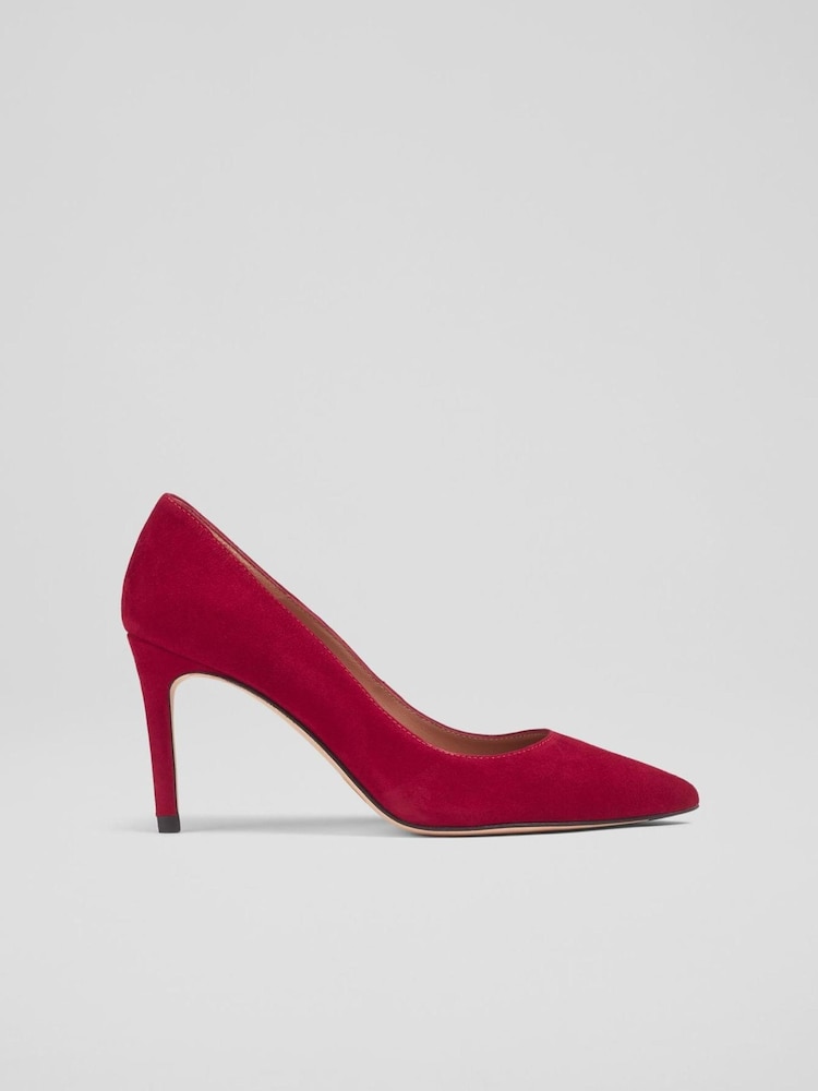 LK Bennett Floret Suede Pointed Toe Courts - Image 1 of 4 LK Bennett Floret Suede Pointed Toe Courts - Image 1 of 4