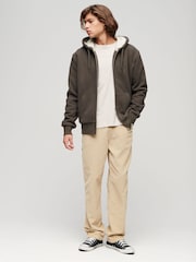 Superdry Vintage Black Essential Borg Lined Zip Hoodie - Image 2 of 8