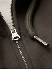 Superdry Vintage Black Essential Borg Lined Zip Hoodie - Image 6 of 8