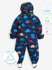 أزرق داكن أزرق - JoJo Maman Bébé Pack Away Waterproof Puddlesuit - صورة 5 من 6
