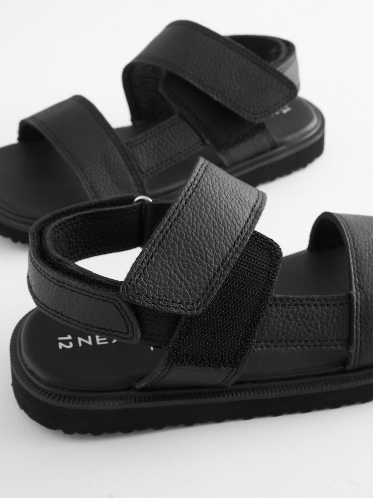 Black Leather Trekker Sandals - Image 5 of 5