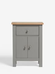 Dove Grey Malvern Oak Effect Storage Side Table - Image 4 of 9