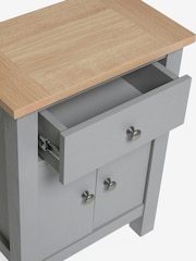 Dove Grey Malvern Oak Effect Storage Side Table - Image 8 of 9