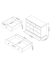 Bentley Designs Cotton Grey Ashby 3-4 Drawer Chest - Image 2 of 2