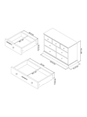 Bentley Designs Soft Grey Ashby 7 Drawer Chest - Image 4 of 4