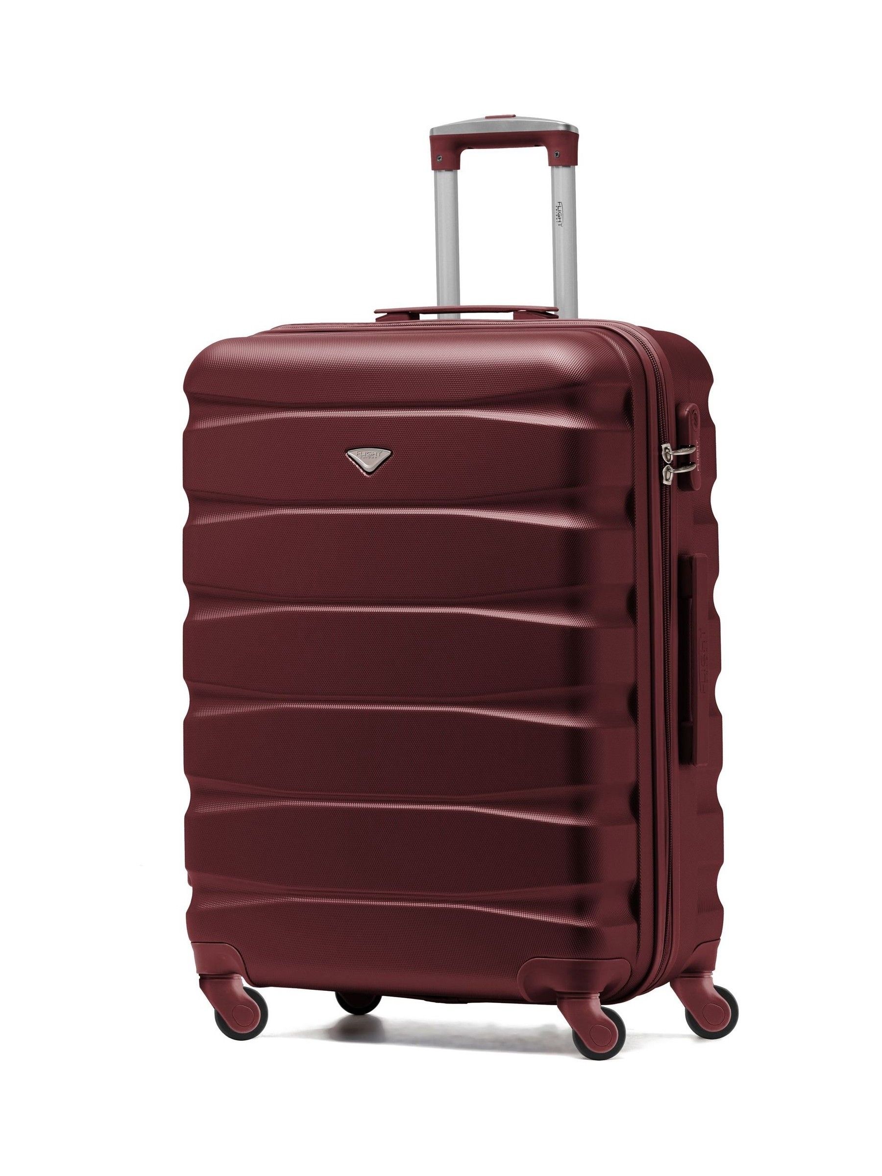 Buy Flight Knight Burgundy Medium Hardcase Lightweight Check In Suitcase With 4 Wheels from the Next UK online shop