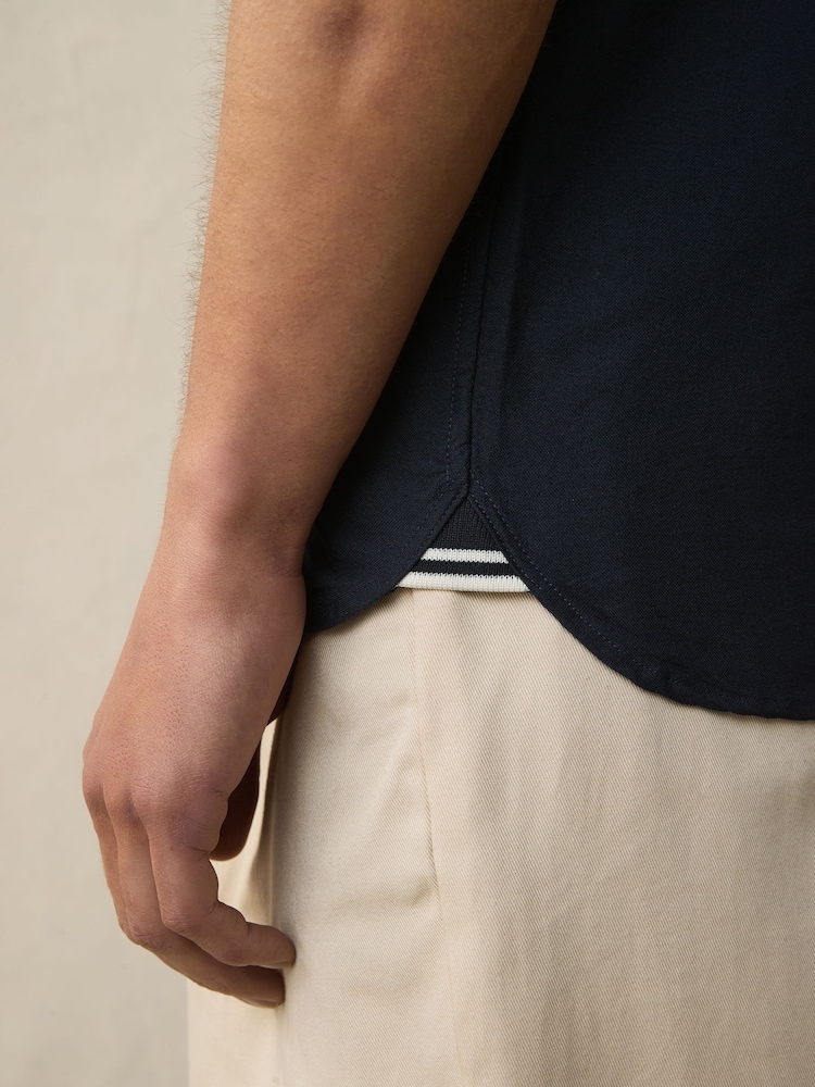 Marineblauw - Fred Perry SS Oxford overhemd - Image 5 of 9