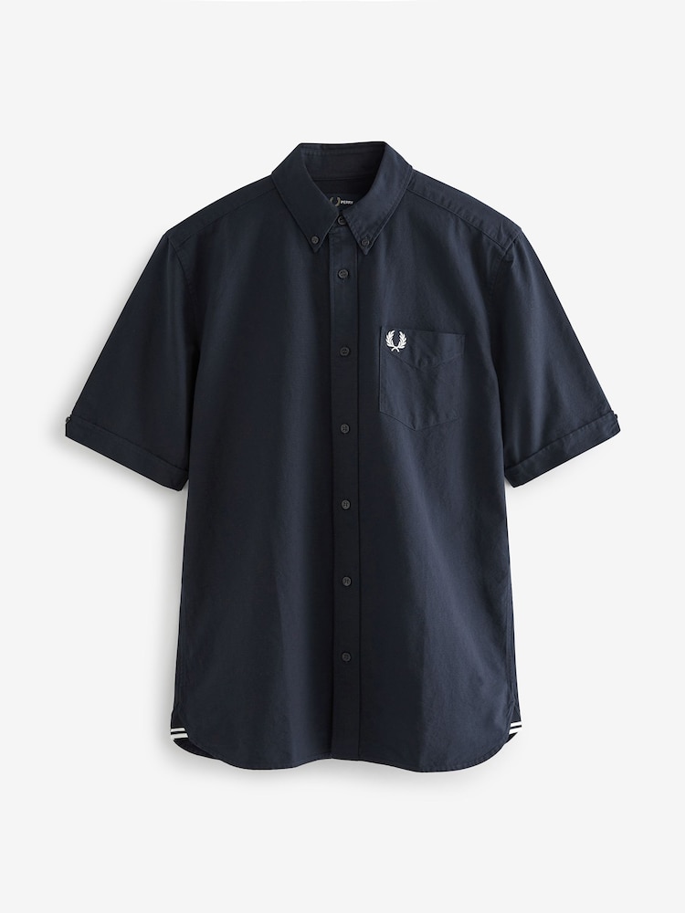 Marineblauw - Fred Perry SS Oxford overhemd - Image 6 of 9