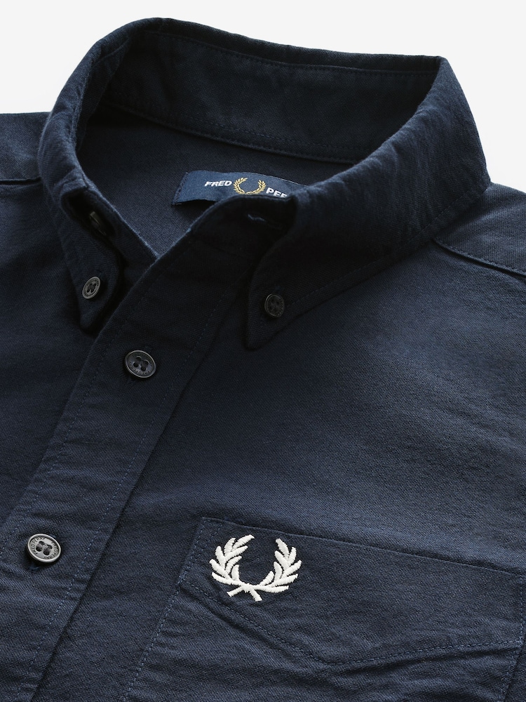 Marineblauw - Fred Perry SS Oxford overhemd - Image 7 of 9