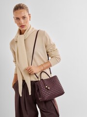 Katie Loxton Red Nova Hand Woven Top Handle Bag - Image 3 of 6