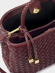 Katie Loxton Red Nova Hand Woven Top Handle Bag - Image 5 of 6