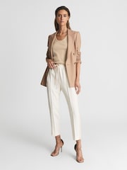 Reiss Neutral Violet Scoop Neck Jersey Vest Top - Image 3 of 5