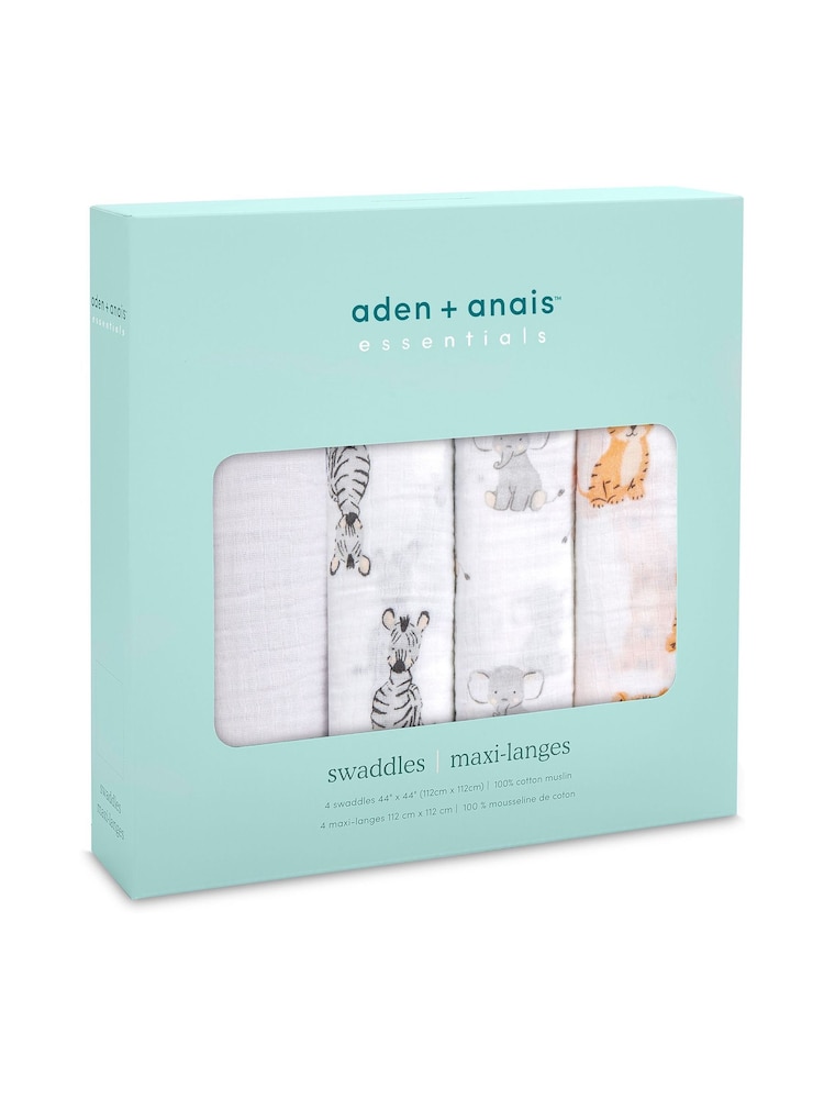 حزمة من 4 بطانيات موسلين قطن 100% Essentials من Aden + Anais - صورة 2 من 5