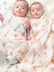 حزمة من 4 بطانيات موسلين قطن 100% Essentials من Aden + Anais - صورة 3 من 5