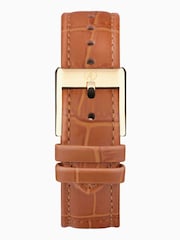 Accurist Womens Brown Rectangle Leather Strap Analogue Watch - Image 3 of 7