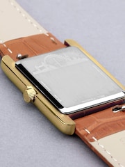 Accurist Womens Brown Rectangle Leather Strap Analogue Watch - Image 5 of 7