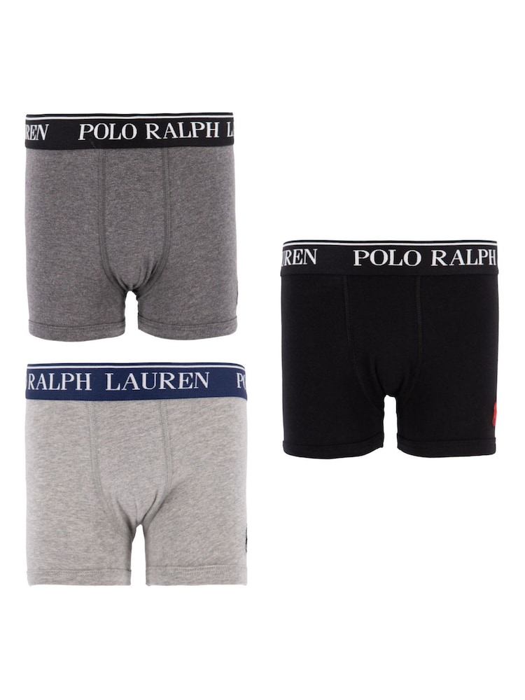 siva - Polo Ralph Lauren deški komplet 5 raztegljivih bokseric z logotipom - Slika 1 iz 4