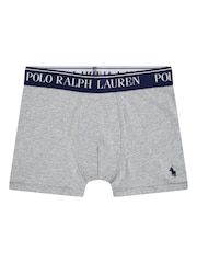 Polo Ralph Lauren Grey Cotton Stretch Logo Boxers 5 Pack - Image 9 of 17