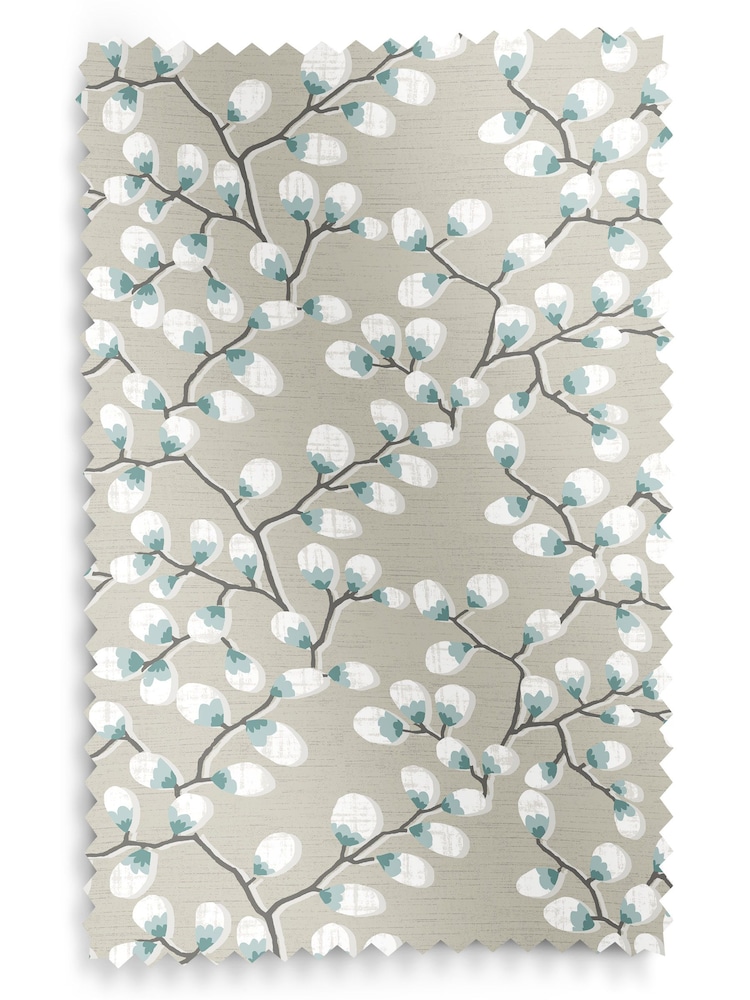 Seafoam Teal Walsh Made To Measure Roman 100% Cotton Blinds - Image 6 of 6