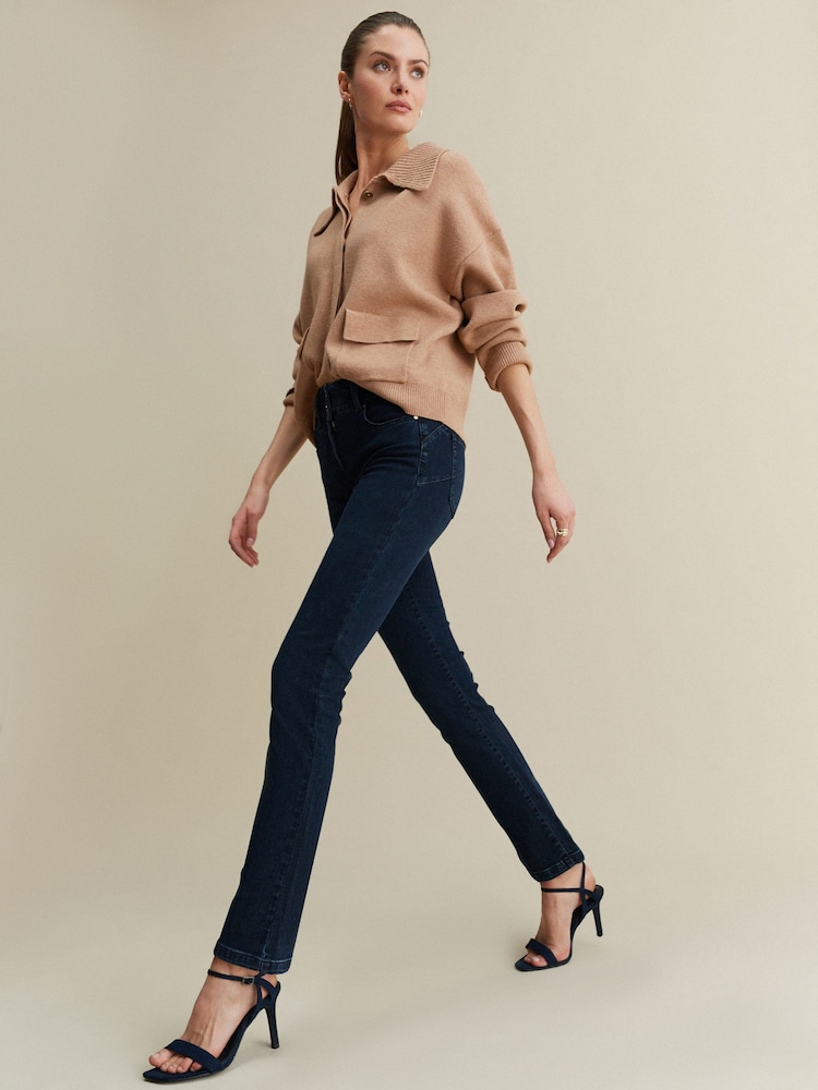 Inky Blue Denim Slim Lift And Shape Jeans - Image 1 of 6