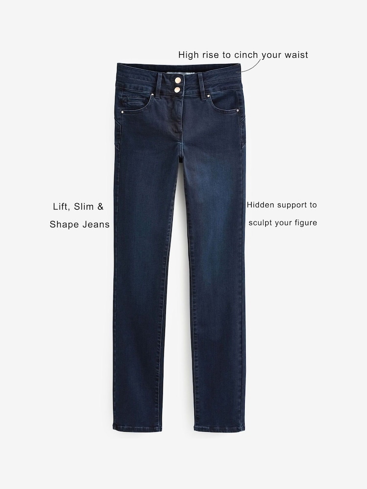 Inktachtig blauw denim - Figuurvormende slim jeans - Image 5 of 6