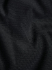 Black Slim Fit Signature Premium 100% Cotton Textured Long Sleeve Single Cuff Shirt - Image 9 of 9
