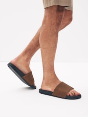 Tan Brown Motionflex Sliders - Image 1 of 6