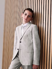 Grey Linen Blend Suit Jacket (12mths-16yrs) - Image 1 of 7