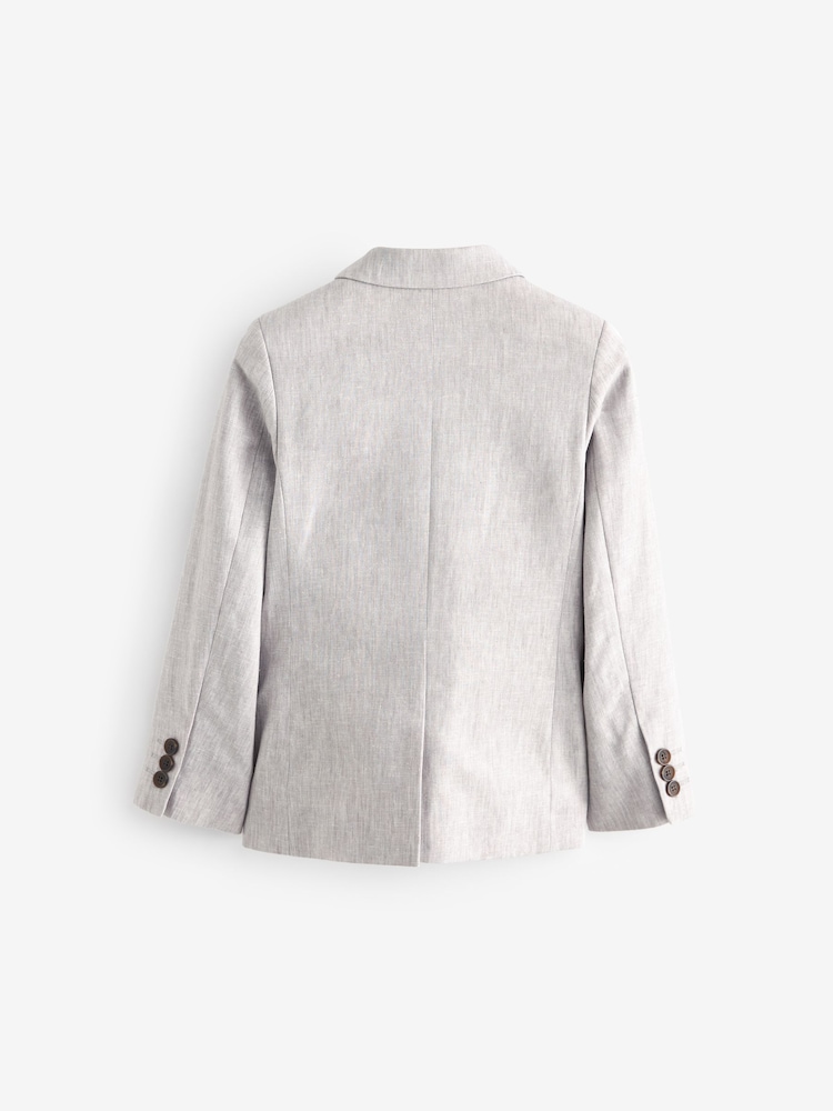 Grey Linen Blend Suit Jacket (12mths-16yrs) - Image 2 of 7
