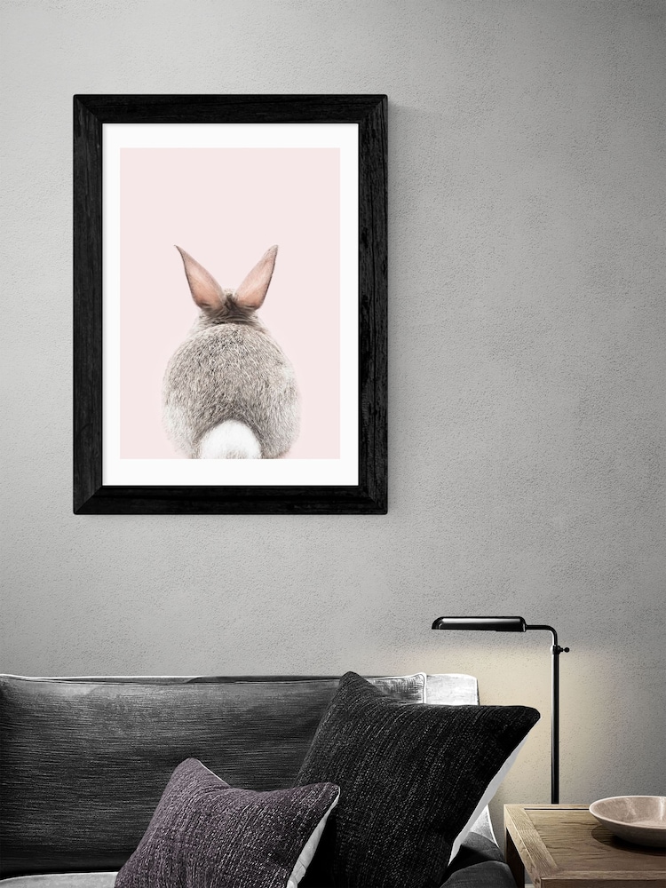 East End Prints Black Baby Bunny Tail Print by Sisi and Seb - Image 1 of 3