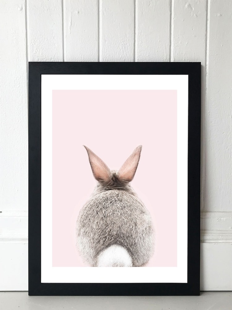 East End Prints Black Baby Bunny Tail Print by Sisi and Seb - Image 2 of 3