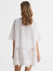 Reiss White Etta Embroidered Kaftan - Image 5 of 7