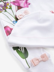 Baker by Ted Baker 2 Piece 100% Cotton Printed Sleepsuit & Hat Set - Image 5 of 6