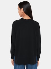 Whistles Black Ultimate Cashmere Crew Neck Jumper - Image 2 of 5