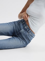 Reiss Mid Blue Boston Mid Rise Straight Leg Jeans - Image 4 of 9