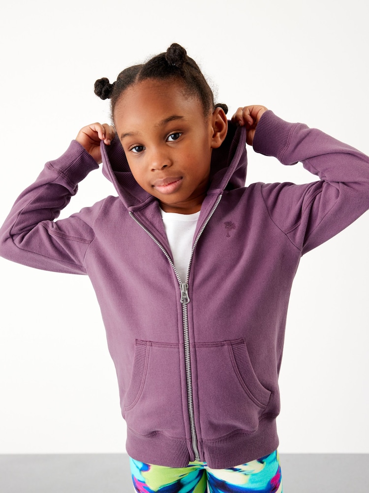 Berry Purple Zip Through Hoodie (3-16yrs) - Image 1 of 6