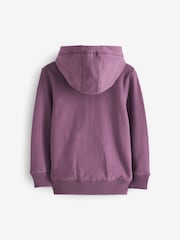 Berry Purple Zip Through Hoodie (3-16yrs) - Image 6 of 6