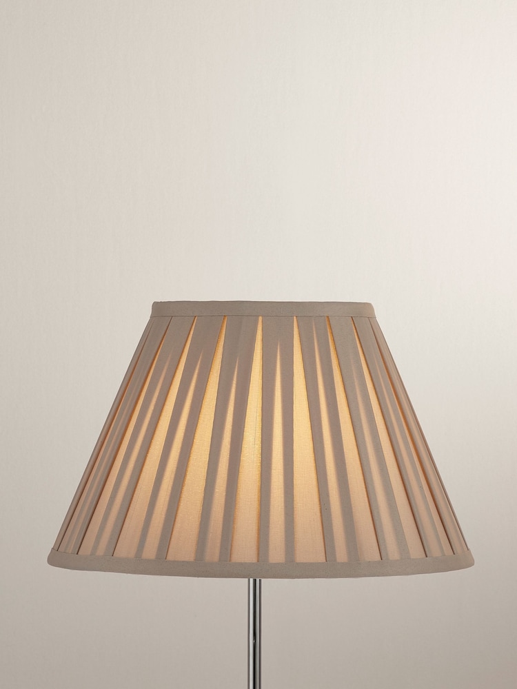 Searchlight Grey Belle Pleated Lamp Shade - Image 1 of 4