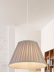 Searchlight Grey Belle Pleated Lamp Shade - Image 2 of 4