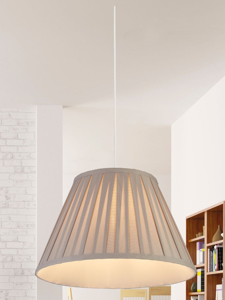 Searchlight Grey Belle Pleated Lamp Shade - Image 2 of 4
