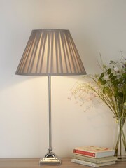 Searchlight Grey Belle Pleated Lamp Shade - Image 3 of 4