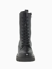 Gabor Leora Leather/Patent Black Biker Boots - Image 4 of 6