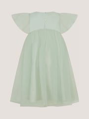 Monsoon Green Baby Winnie Satin Bow Tulle Bridesmaid Dress - Image 3 of 4