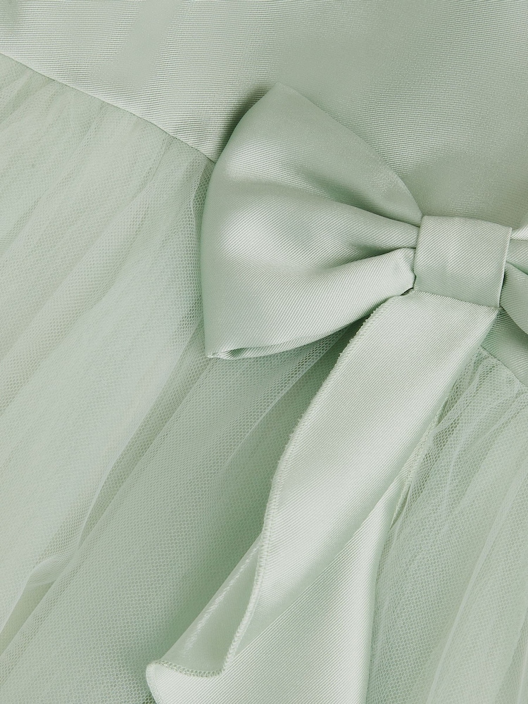 Monsoon Green Baby Winnie Satin Bow Tulle Bridesmaid Dress - Image 4 of 4