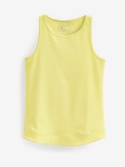 Yellow Active Sports Fitted Ribbed Vest - Image 6 of 6