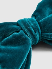 Reiss Teal Hike Velvet Bow Tie - Image 4 of 4