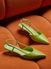 Limettengrün - Forever Comfort® Spitze Schuhe mit Fersenriemen und niedrigem Absatz - Bild 6 von 6