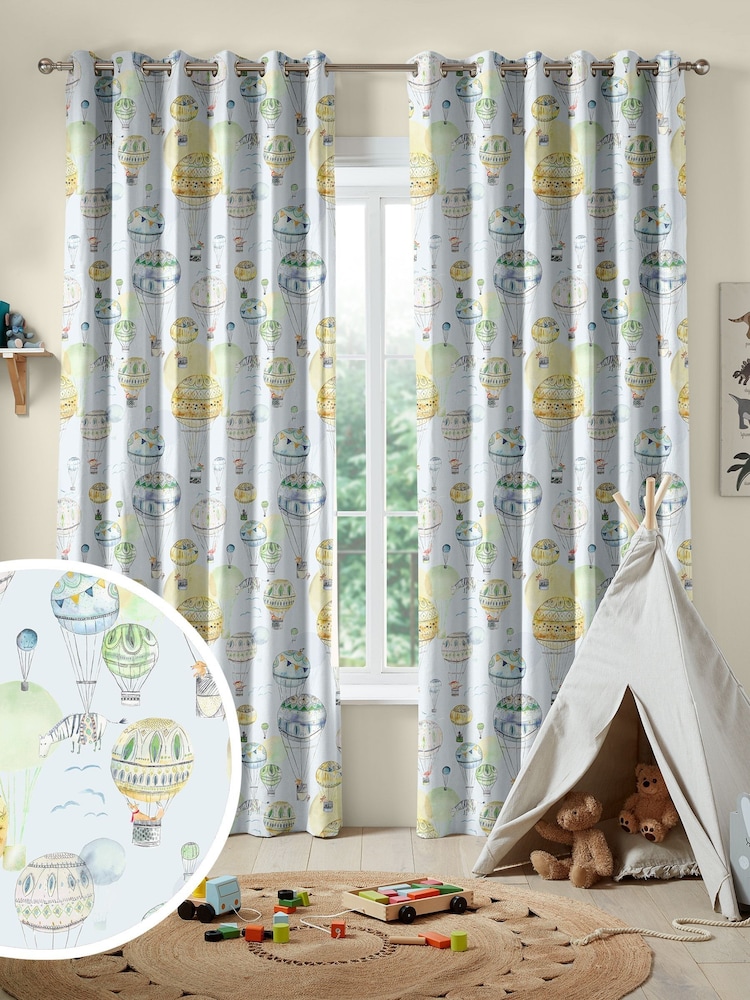Voyage Citrus Kids Up And Away Made To Measure Curtains - Image 1 of 9